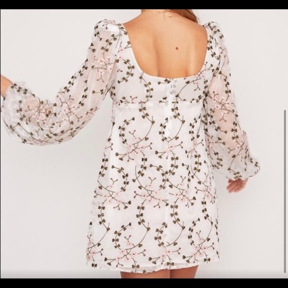 Stone Cold Fox Silk Organza Bardot Dress 0 BNWT - Picture 3 of 4